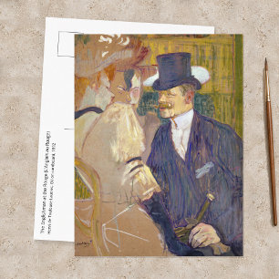 Postal Toulouse-Lautrec - El inglés en el Rouge