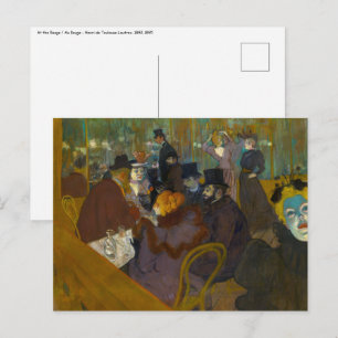 Postal Toulouse-Lautrec - En el Rouge