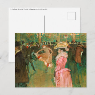 Postal Toulouse-Lautrec - En el Rouge, el baile