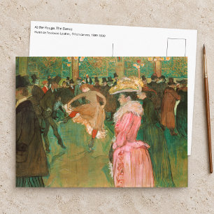 Postal Toulouse-Lautrec - En el Rouge, el baile
