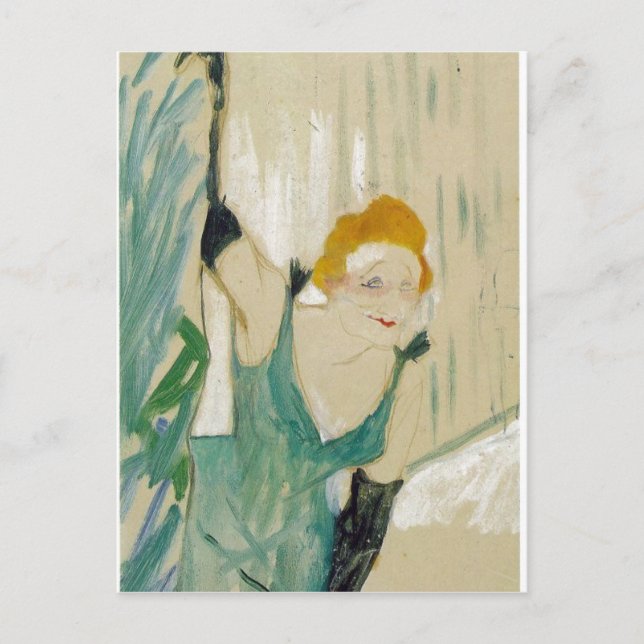 Postal Toulouse-Lautrec, Henri de Yvette Guilbert salut (Anverso)