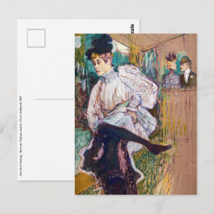 Postal Toulouse-Lautrec - Jane Avril Bailando