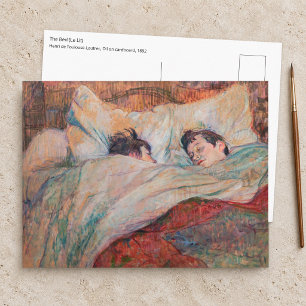 Postal Toulouse-Lautrec - La cama