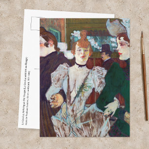 Postal Toulouse-Lautrec - La Goulue llegando al Rouge