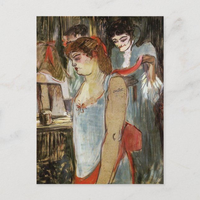 Postal Toulouse-Lautrec - La mujer tatuada (Anverso)