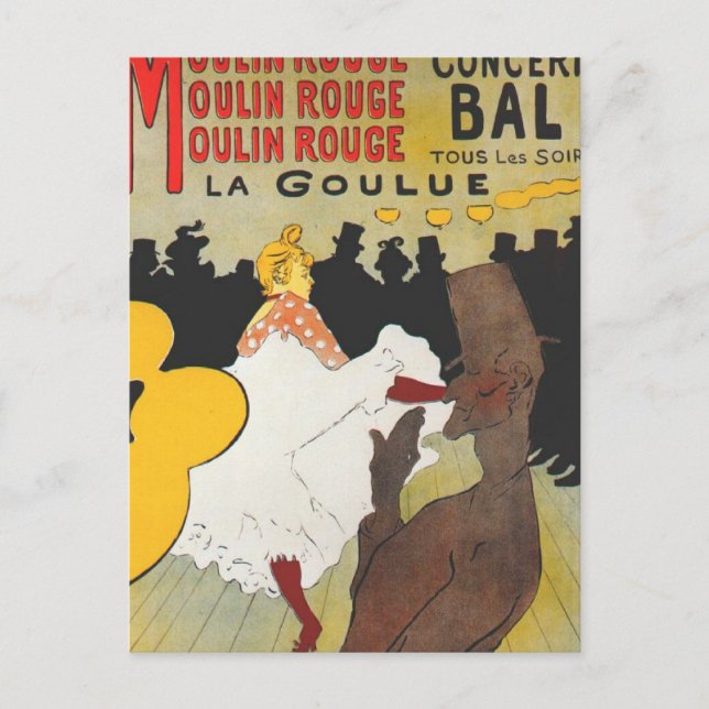 Postal Toulouse Lautrec Poster Art (Anverso)