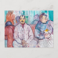 Toulouse-Lautrec, señora, señor y perro