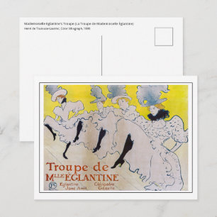 Postal Toulouse-Lautrec - Troupe de Mlle Eglantine