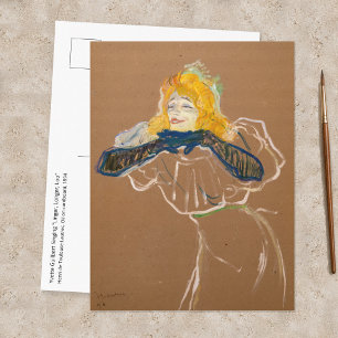 Postal Toulouse-Lautrec - Yvette Guilbert Cantando