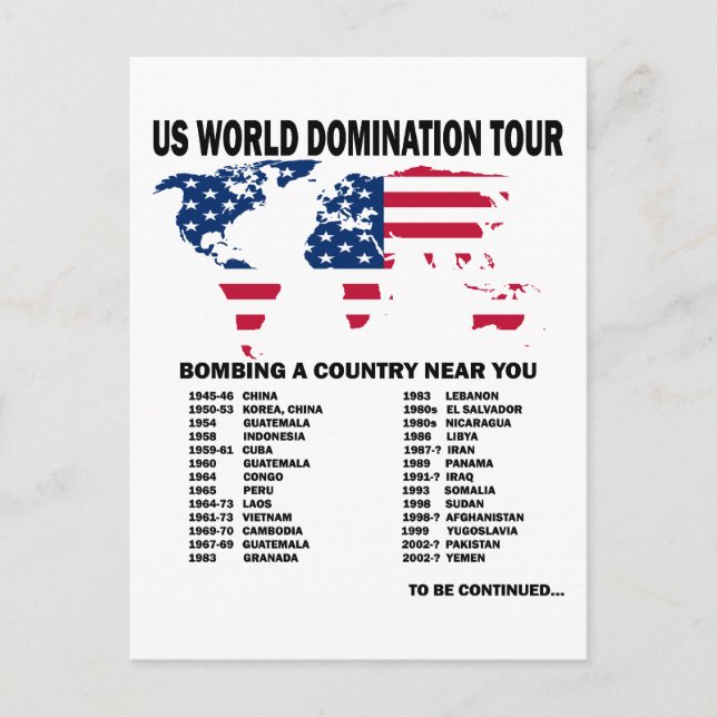 Postal Tour de Dominación Mundial (Anverso)