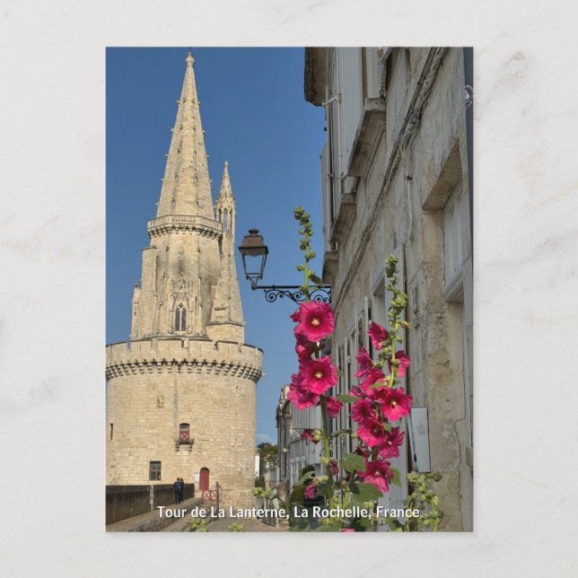 Postal Tour de La Lanterne, La Rochelle, Francia (Anverso)