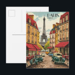 Postal Tour de París - Effiel: regalo vintage de calles a<br><div class="desc">Trasladarse a las románticas calles de París con los regalos de la Torre Eiffel con temática vintage. Explore encantadores baratijas y tesoros atemporales que capturan la esencia del emblemático punto de referencia. Disfrute de un toque de elegancia parisina con nuestra colección de curadores</div>