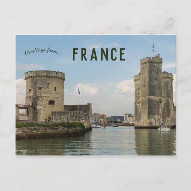 Postal Tour de Saint-Nicolas y Tour de la Chaîne Francia (Anverso)