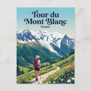 Postal Tour du Mont Blanc Francia
