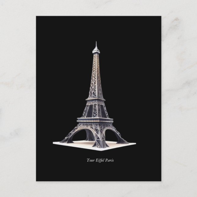 Postal Tour Eiffel Paris France (Anverso)
