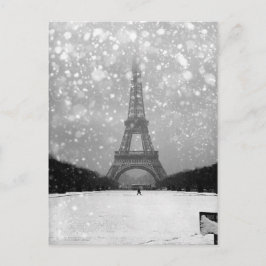 Postal Tour Eiffel sous la neige 1964 - Robert Doisneau