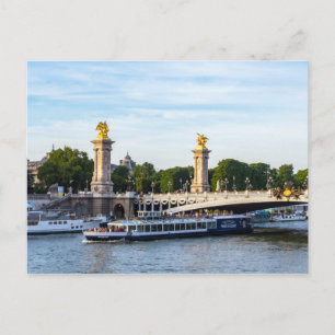 Postal Tourists boat passing under Pont Alexandre III - P