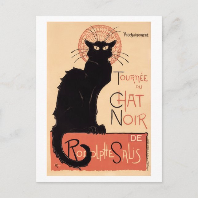 Postal Tournee du Chat Noir (1896) (Anverso)