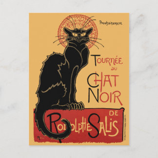 Postal Tournée du Chat Noir France Afiche de época V2