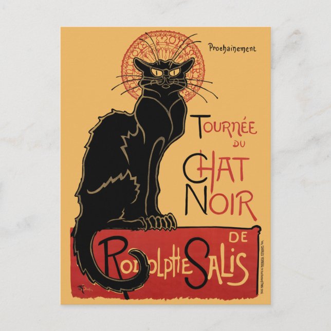 Postal Tournée du Chat Noir France Afiche de época V2 (Anverso)
