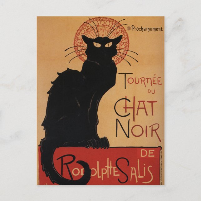 Postal Tournée du Chat Noir, Théophile Steinlen (Anverso)