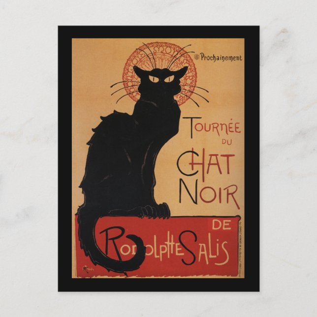 Postal Tournée du Chat Noir, Théophile Steinlen (Anverso)