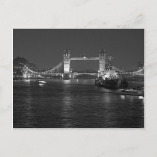 Postal Tower Bridge London, negro y blanco