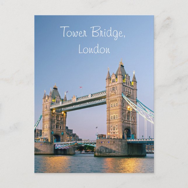 Postal Tower Bridge, London Postcard (Anverso)