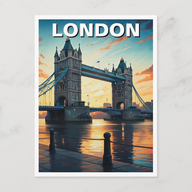 Postal Tower Bridge London Reino Unido Travel (Anverso)