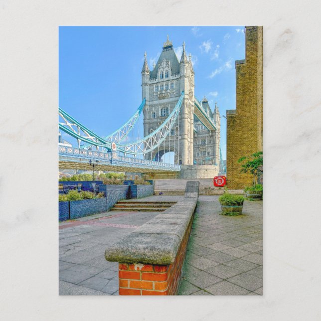 Postal Tower Bridge, London UK Postcard (Anverso)