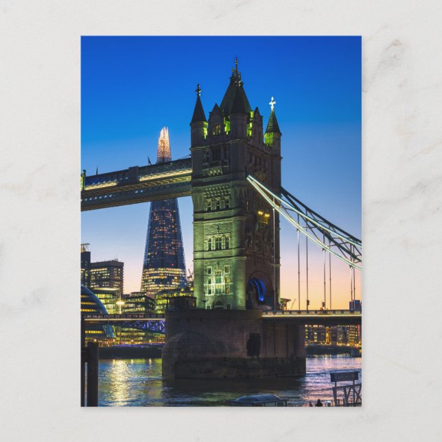 Postal Tower Bridge London UK Postcard (Anverso)