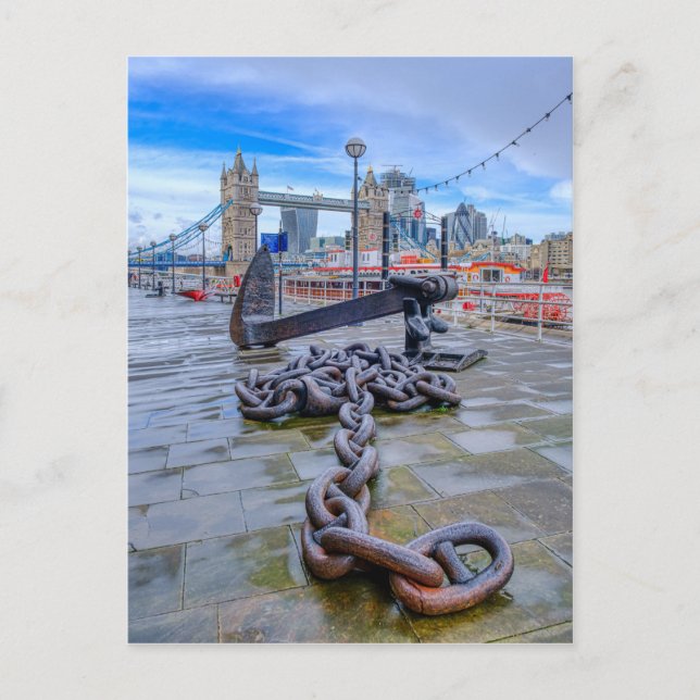 Postal Tower Bridge London UK Postcard (Anverso)
