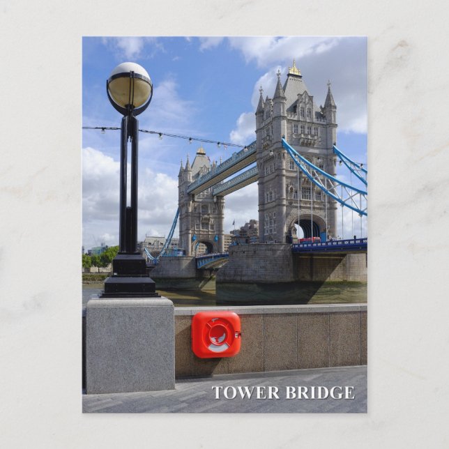 Postal Tower Bridge London UK Postcard (Anverso)