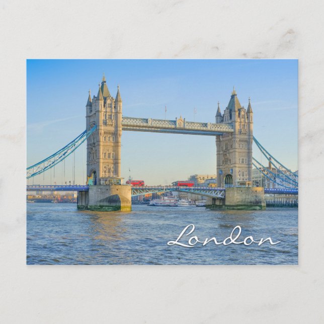 Postal Tower Bridge London UK Postcard (Anverso)