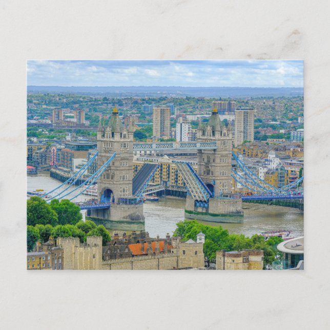 Postal Tower Bridge London UK Postcard (Anverso)