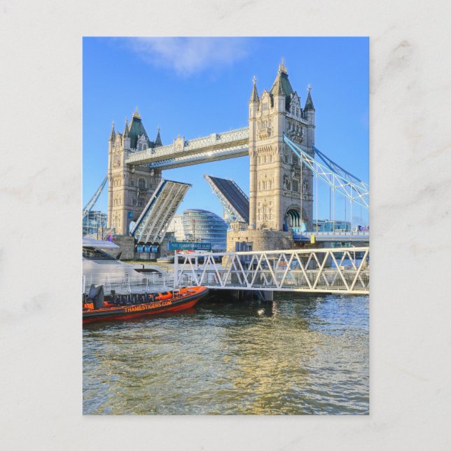 Postal Tower Bridge, London UK Postcard (Anverso)