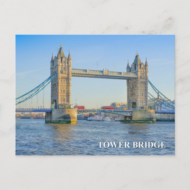 Postal Tower Bridge London UK Postcard (Anverso)