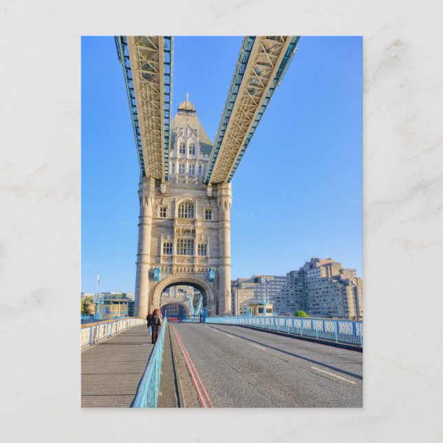 Postal Tower Bridge, London UK Postcard (Anverso)