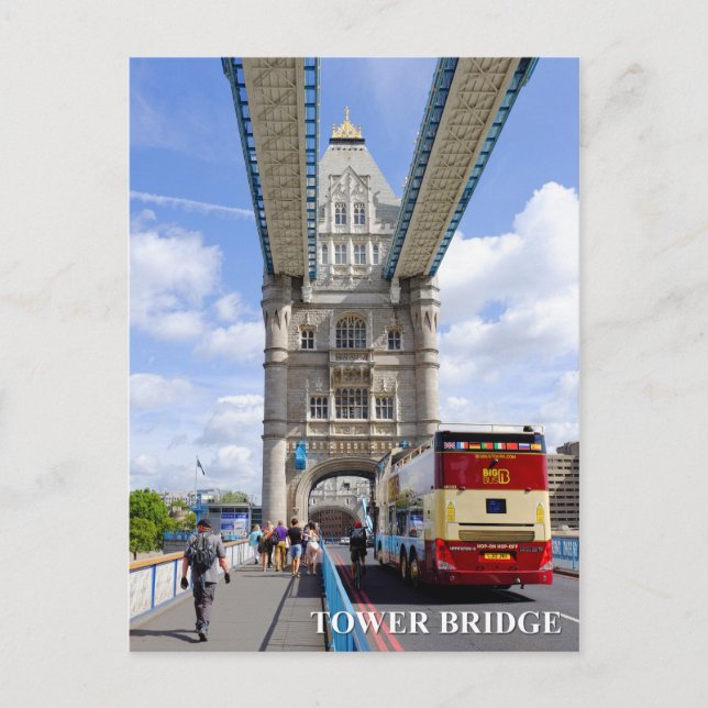 Postal Tower Bridge, London UK Postcard (Anverso)