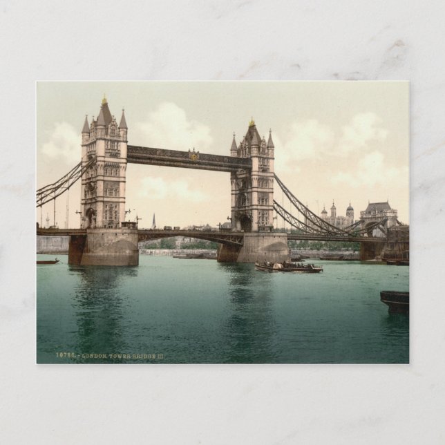 Postal Tower Bridge, Londres c.1895 (Anverso)
