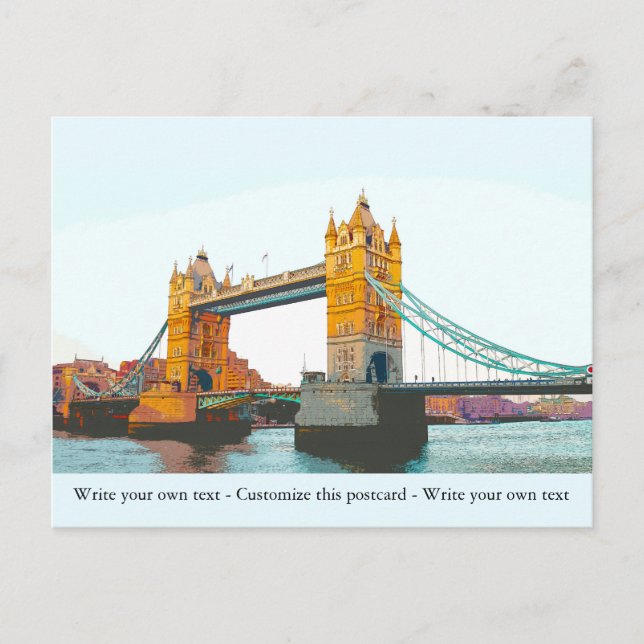 Postal Tower Bridge, Londres, Souvenir (Anverso)