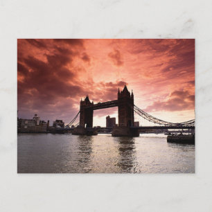 Postal Tower Bridge Red Sky