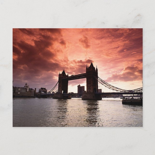 Postal Tower Bridge Red Sky (Anverso)
