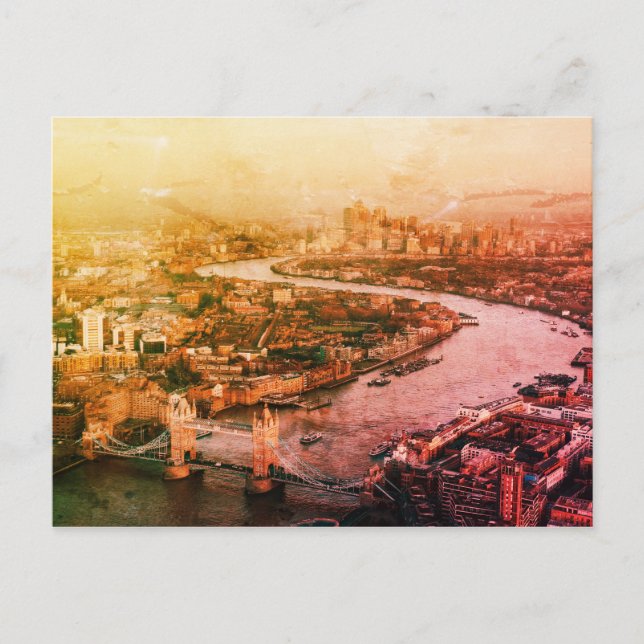 POSTAL TOWER BRIDGE & RIVER THAME AERIAL VIEW - LONDRES (Anverso)