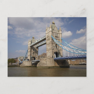 Postal Tower Bridge y río Támesis, Londres,