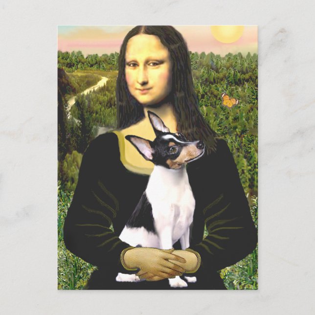 Postal Toy Fox Terrier - Mona Lisa (Anverso)