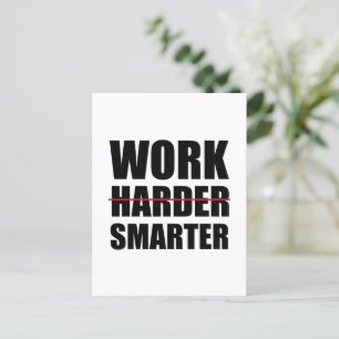 Postal Trabaja Más Inteligente No Más Duro Motivacional