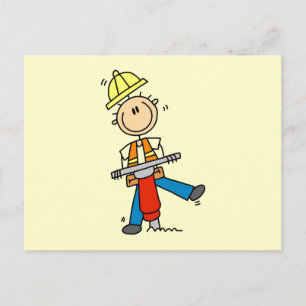 Postal Trabajador de la Construcción I Construyo Camiseta
