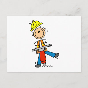 Postal Trabajador de la Construcción I Construyo Camiseta