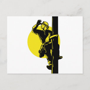 Postal Trabajador eléctrico de Power Lineman